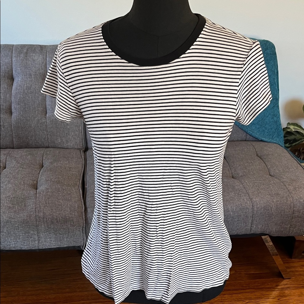 Marine Layer Black and White Striped Short Sleeve Tee size XS